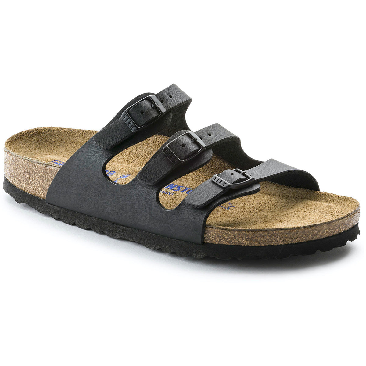 Birkenstock Classic Florida Soft Footbed Birko-Flor Regular Fit Black
