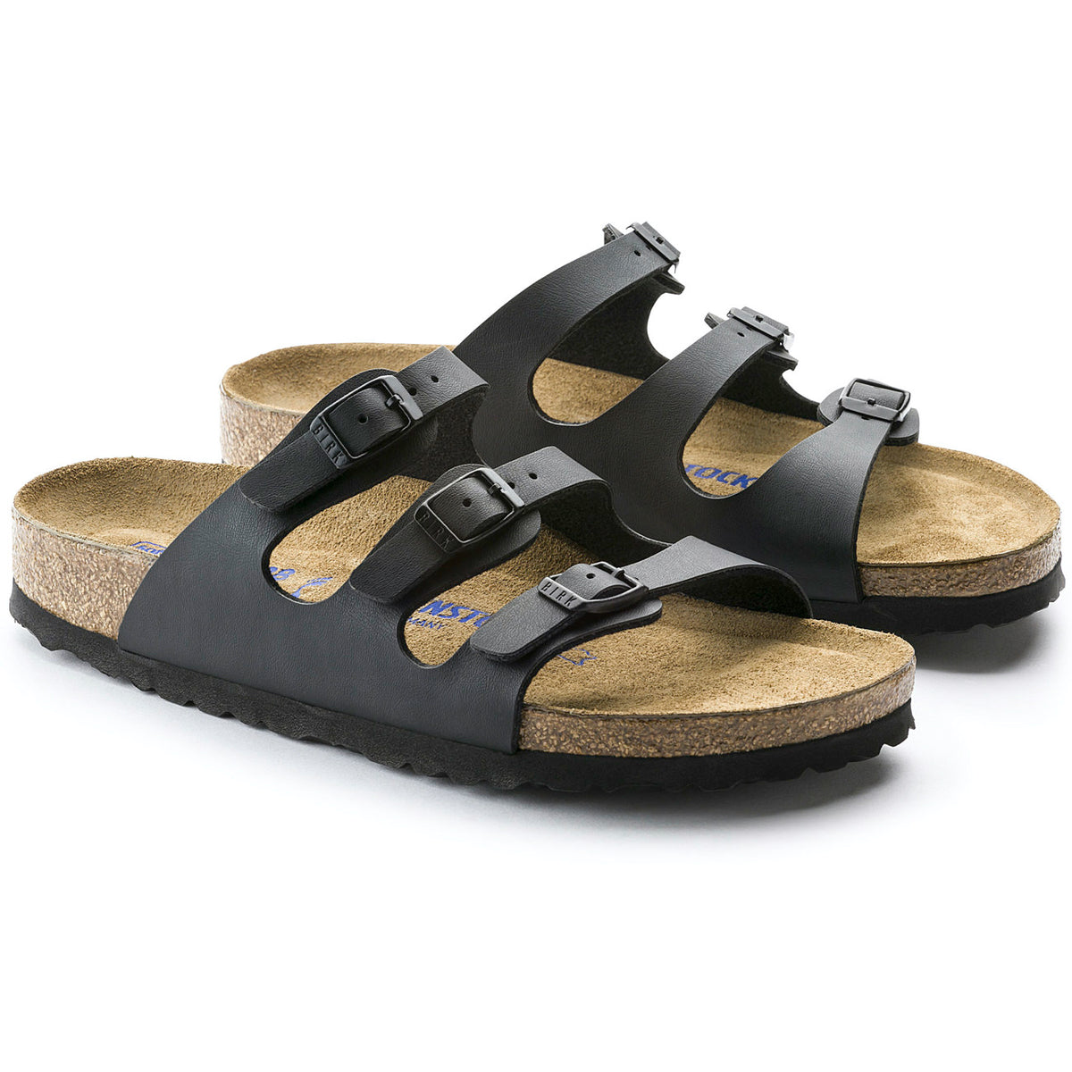 Birkenstock Classic Florida Soft Footbed Birko-Flor Regular Fit Black