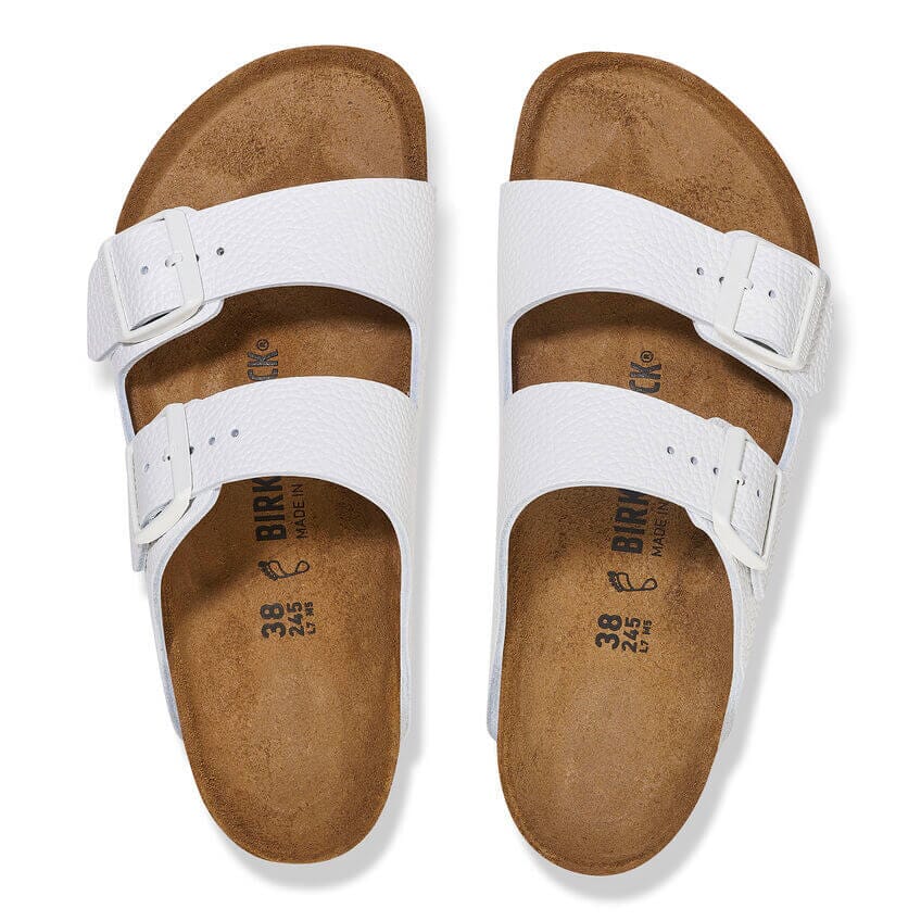 Birkenstock Arizona White Leather Regular Fit Sole Drifter Hahndorf