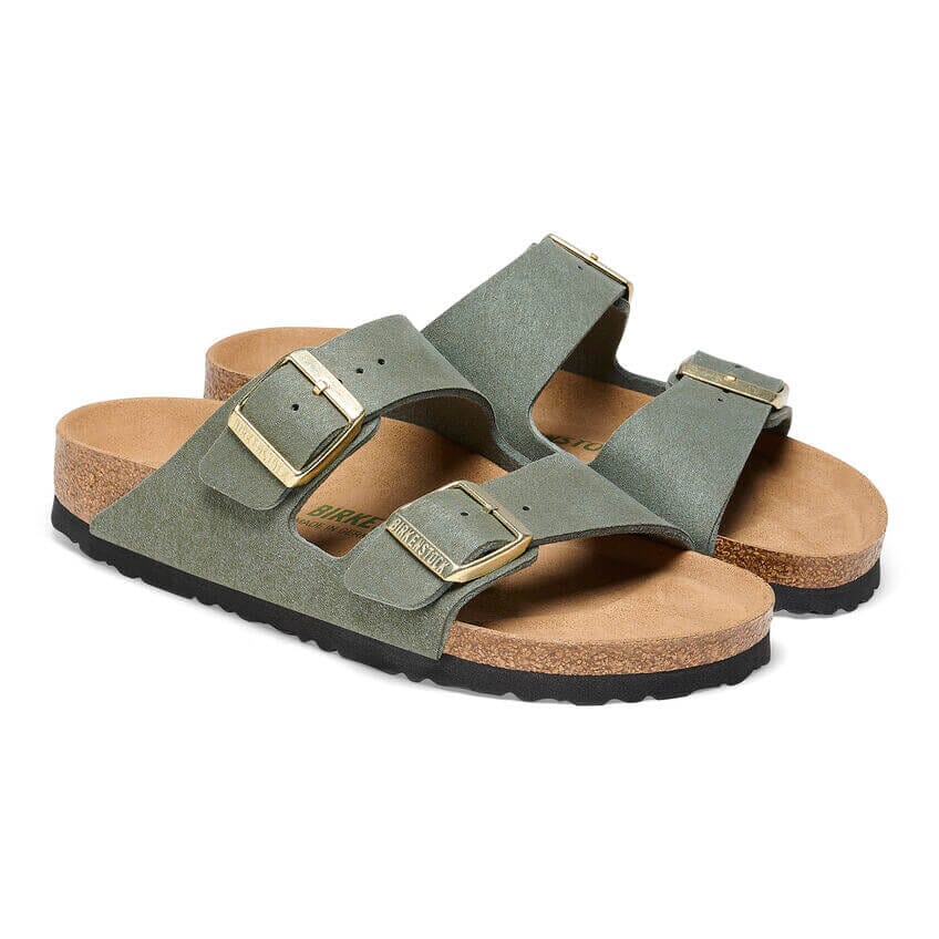 Birkenstock Arizona Soft Birki Vegan Thyme Synthetic Regular Fit Sandals Birkenstock Vegan 