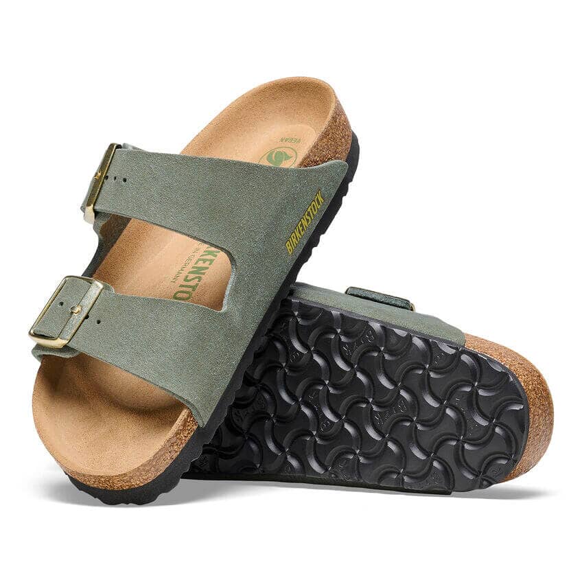 Birkenstock Arizona Soft Birki Vegan Thyme Synthetic Regular Fit Sandals Birkenstock Vegan 