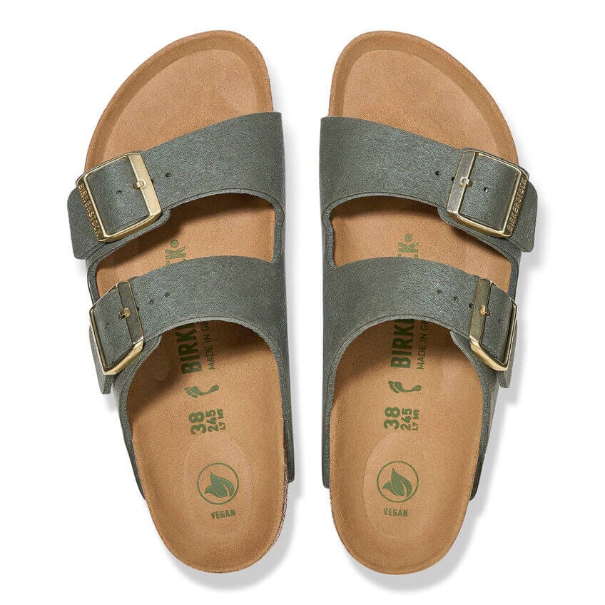 Birkenstock Arizona Soft Birki Vegan Thyme Synthetic Regular Fit Sandals Birkenstock Vegan 