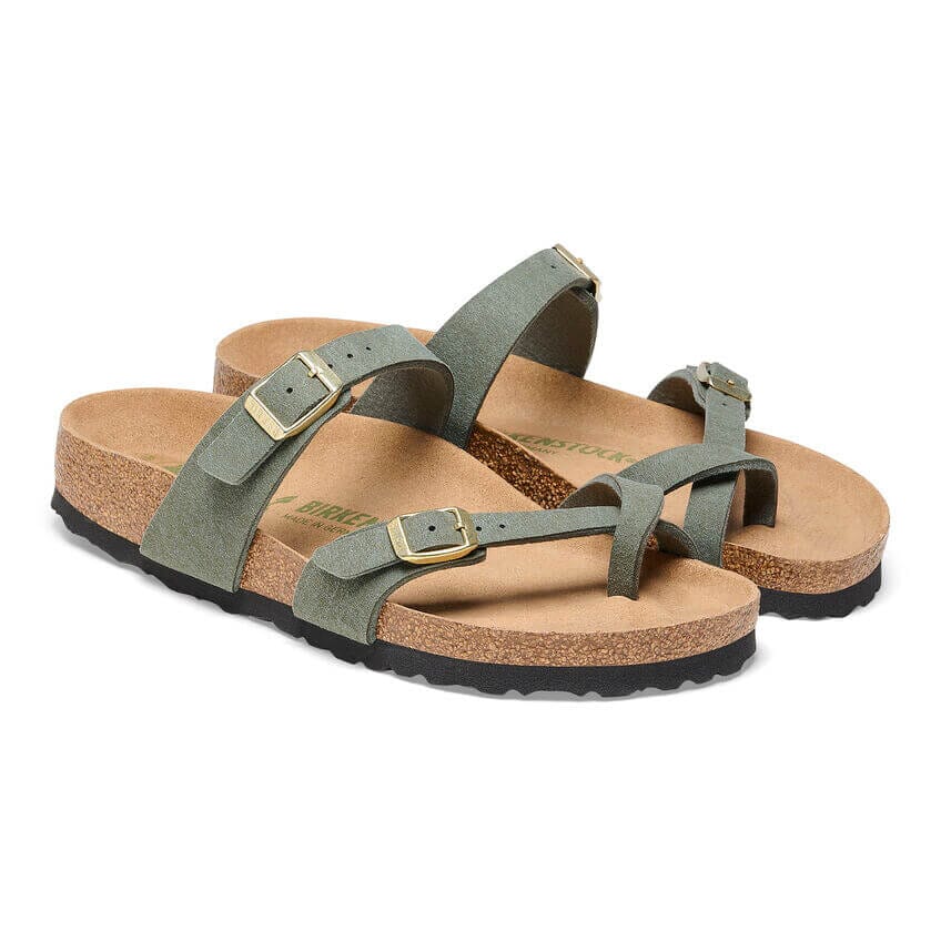 Birkenstock Mayari Soft Birki Vegan Thyme Synthetic Regular Fit Sandals Birkenstock Vegan 