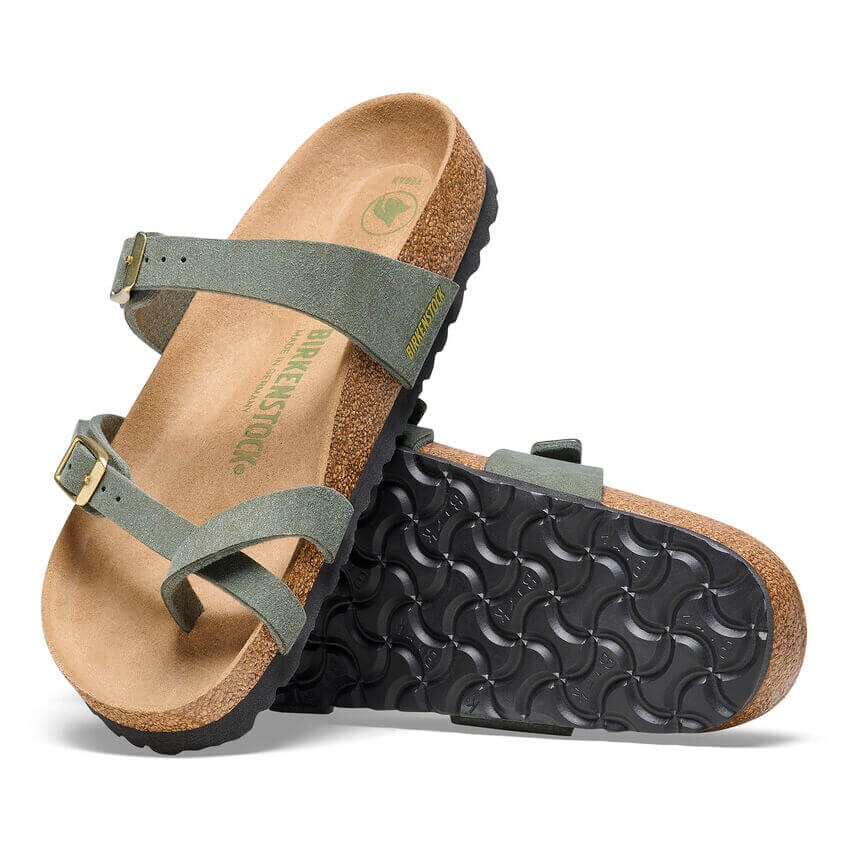 Birkenstock Mayari Soft Birki Vegan Thyme Synthetic Regular Fit Sandals Birkenstock Vegan 