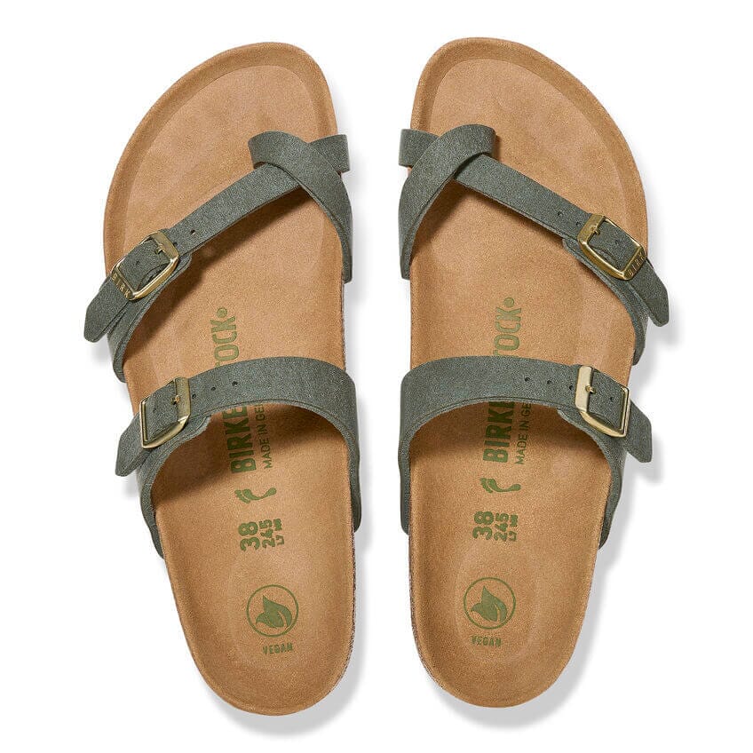 Birkenstock Mayari Soft Birki Vegan Thyme Synthetic Regular Fit Sandals Birkenstock Vegan 