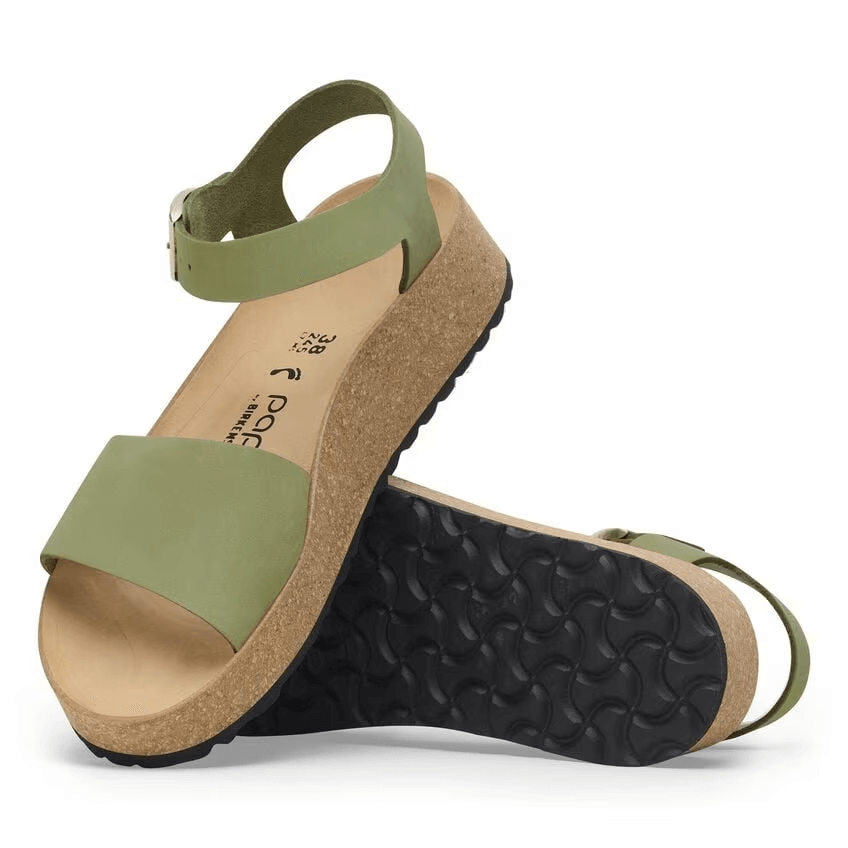 Glenda Nubuck Leather Narrow Fit Green Tea