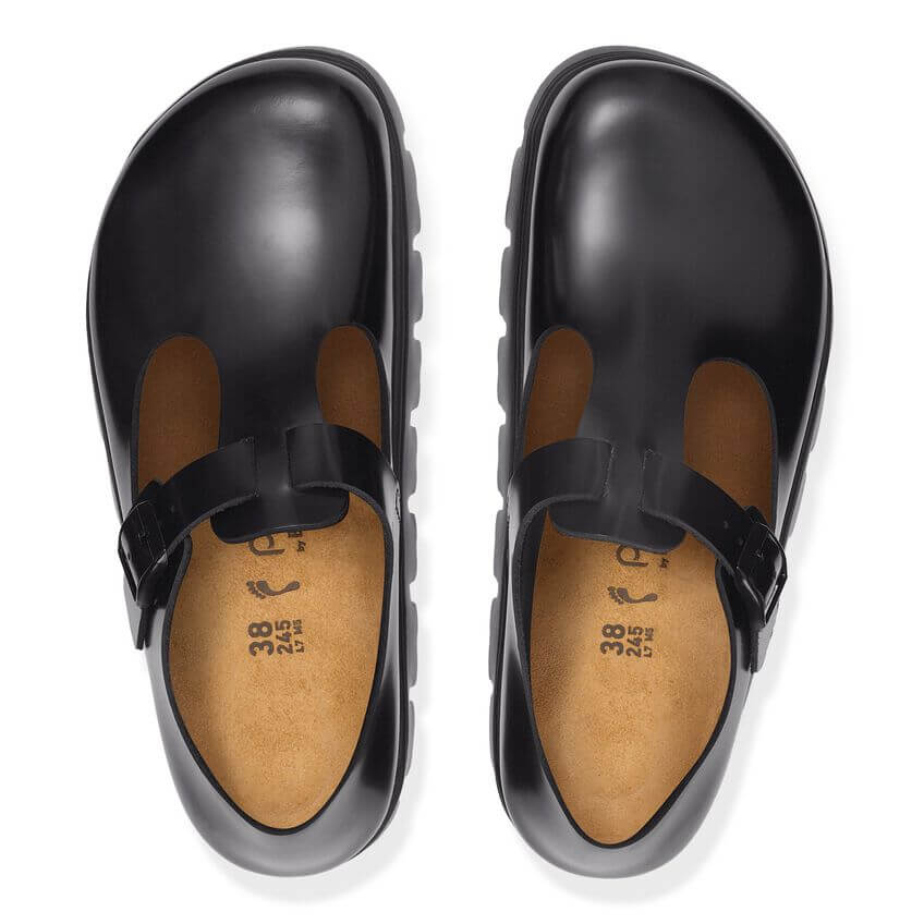 Birkenstock Seasonal Paris Chunky Smooth Leather Narrow Fit Black