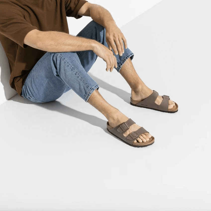 Birkenstock Classic Arizona Birko-Flor Nubuck Narrow Fit Mocca