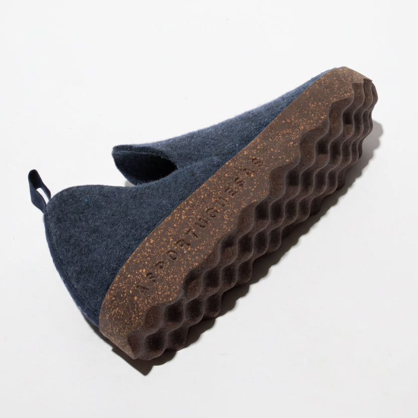 Asportuguesas AW26 City Blue Felt and Brown Sole