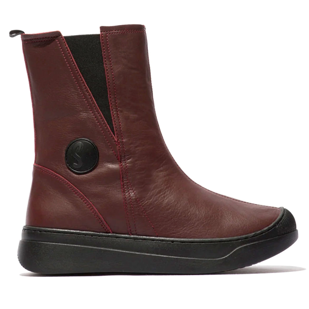 Softinos Ambe757 Boots Leather Dark Red