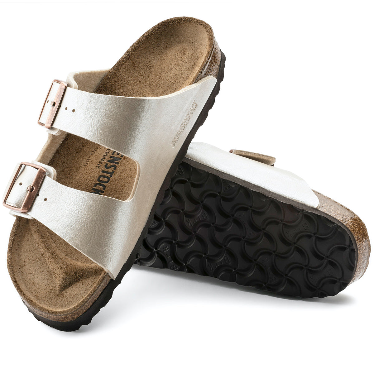 Birkenstock Seasonal Arizona Narrow Fit Birko-Flor Graceful Pearl White
