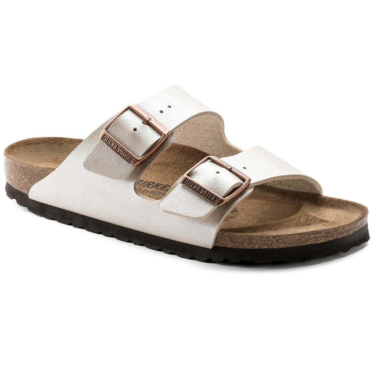 Birkenstock Seasonal Arizona Narrow Fit Birko-Flor Graceful Pearl White