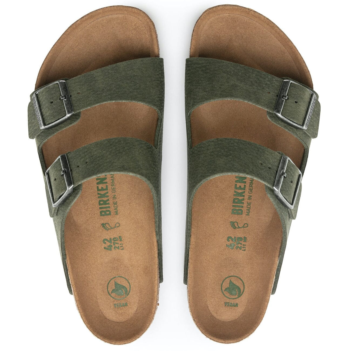 Birkenstock Seasonal, Arizona, BirkiBuc, Vegan, Regular Fit, Desert Dust Thyme Sandals Birkenstock Vegan 