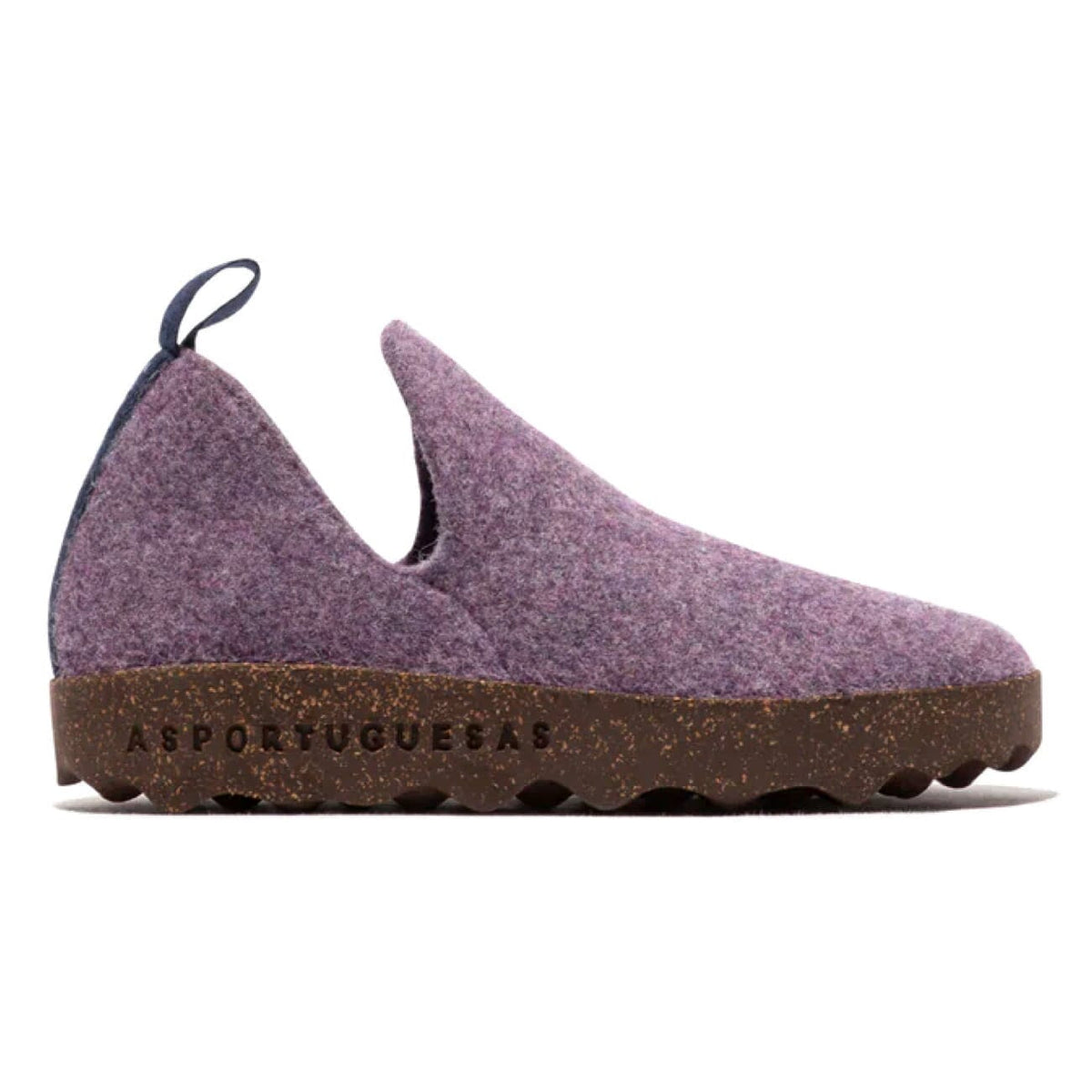 Asportuguesas AW24-City Mono Purple Felt and Brown Sole Shoes Asportuguesas 