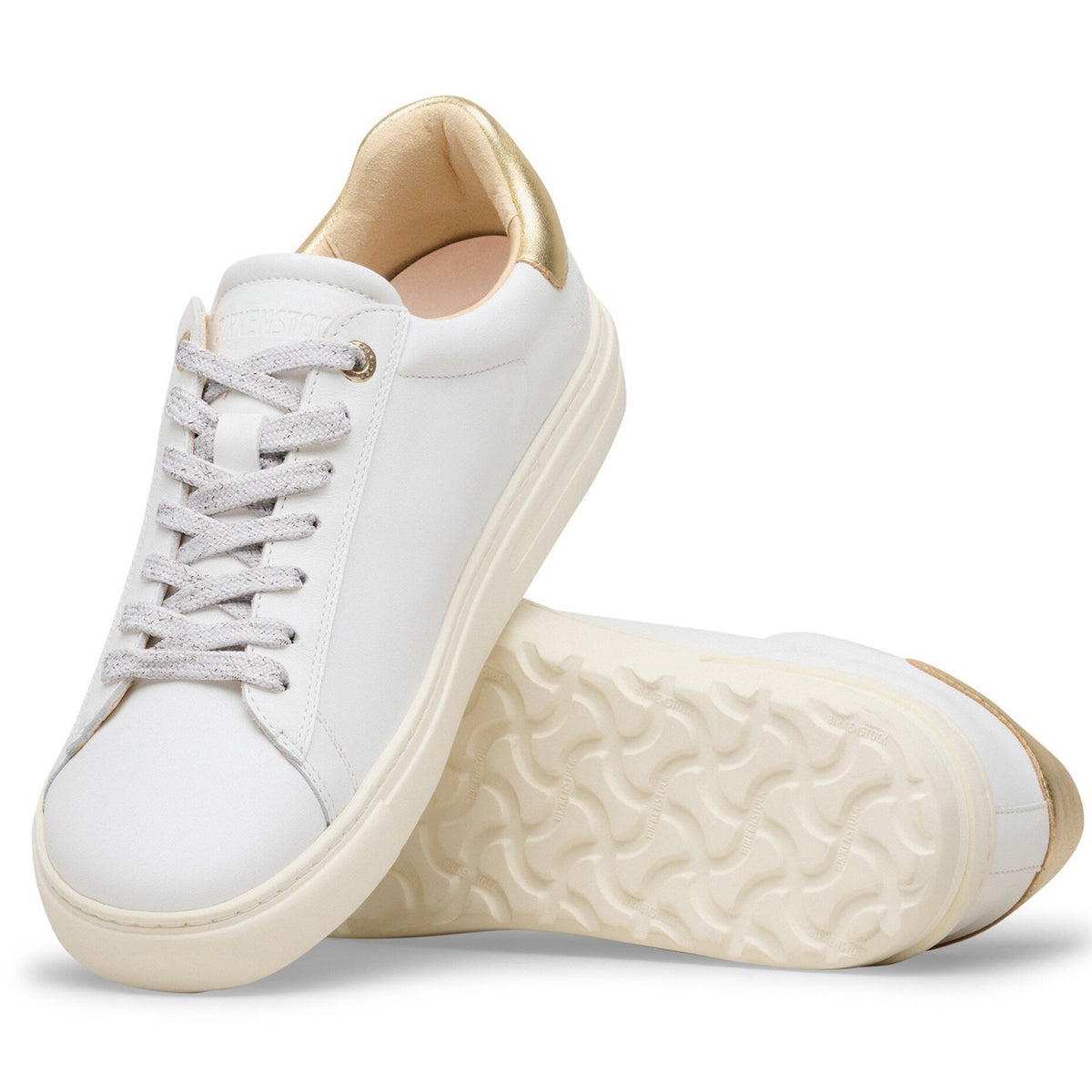 Bend Low Smooth Leather Regular Fit White/Metallic Gold
