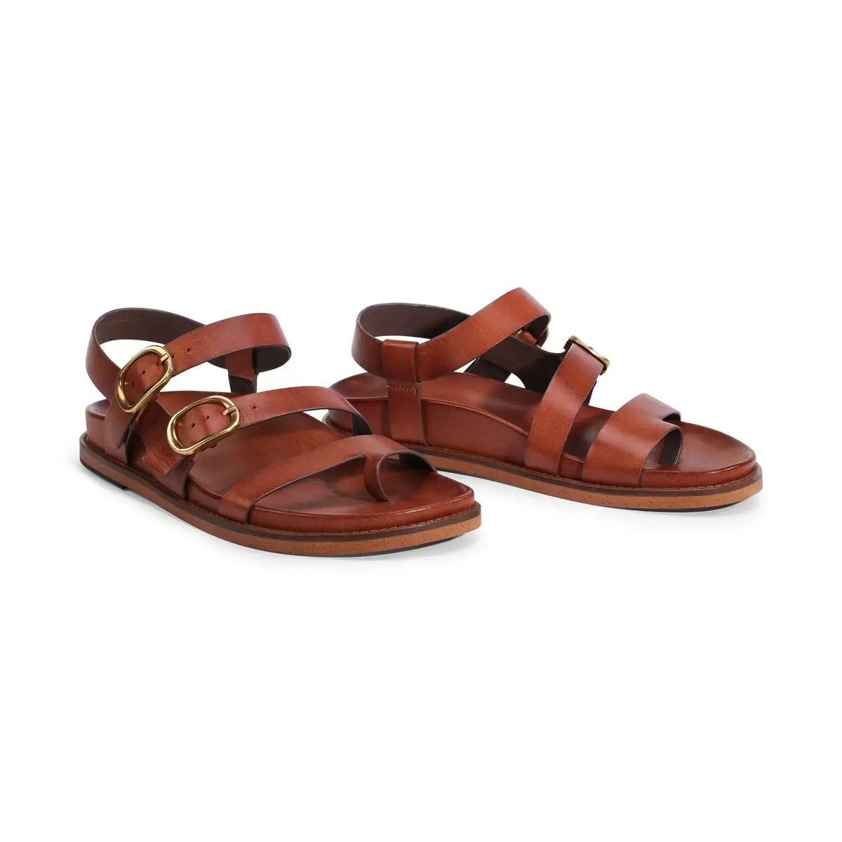 EOS Carmins Sandals Napa Leather Brandy