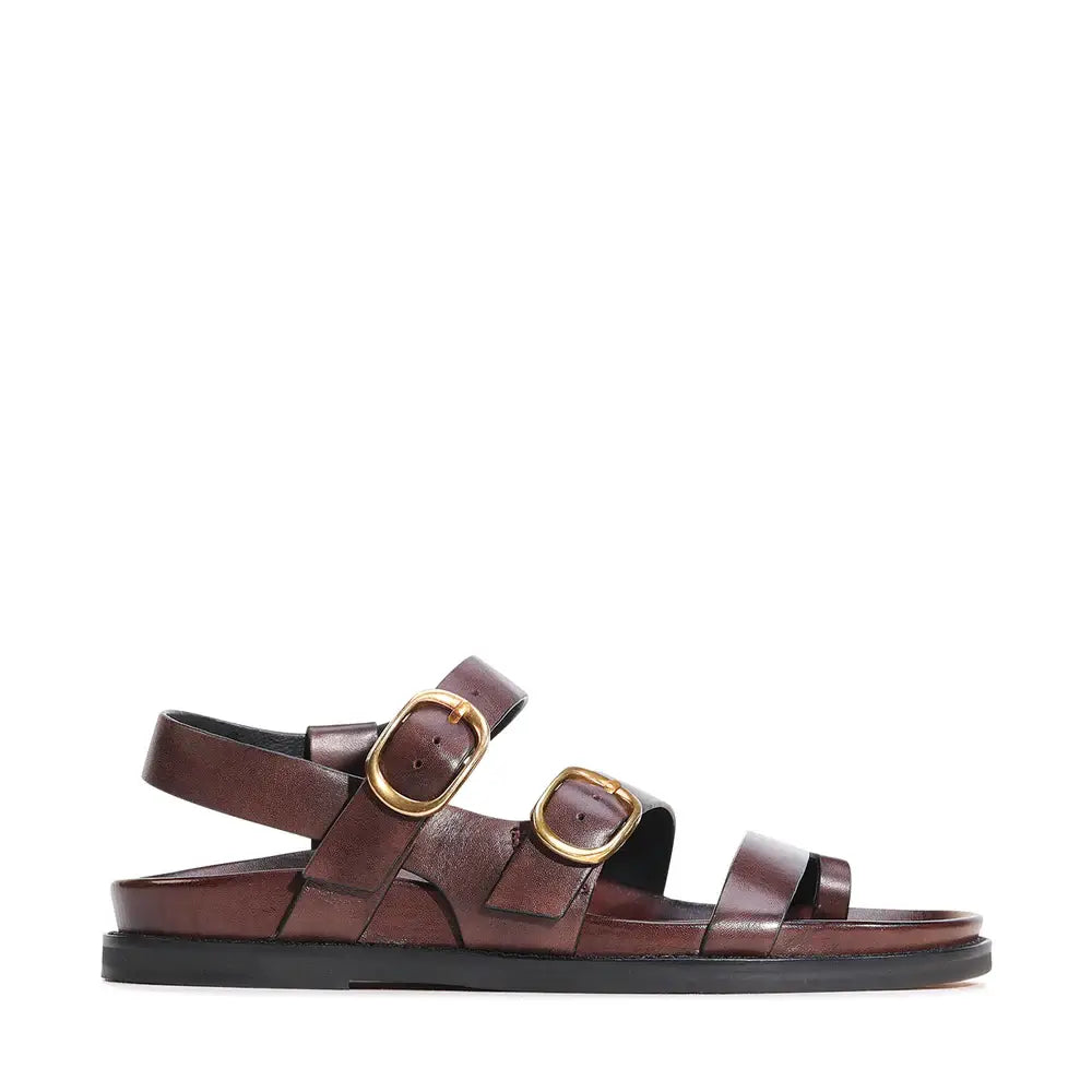 EOS Carmins Leather Sandal Chestnut