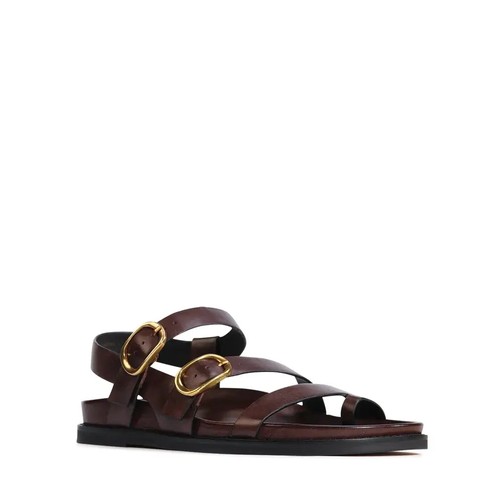 EOS Carmins Leather Sandal Chestnut