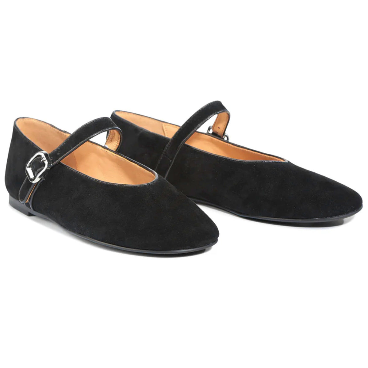 EOS Lunari Shoes Suede Leather Black Kid Suede