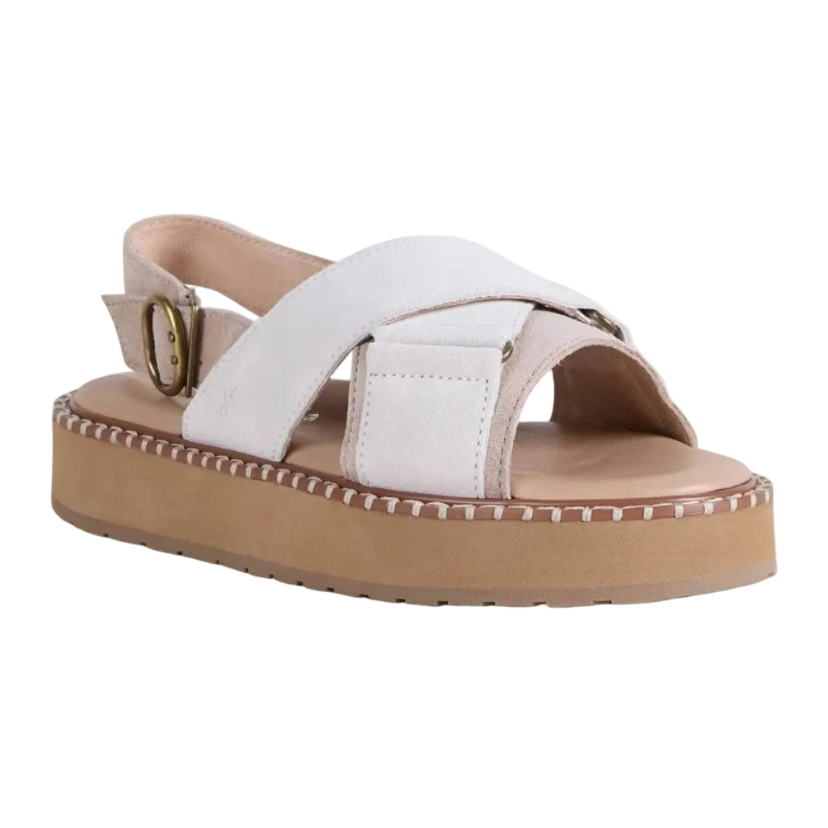 Emu Australia Morna Leather Sandal Beige at Sole Drifter