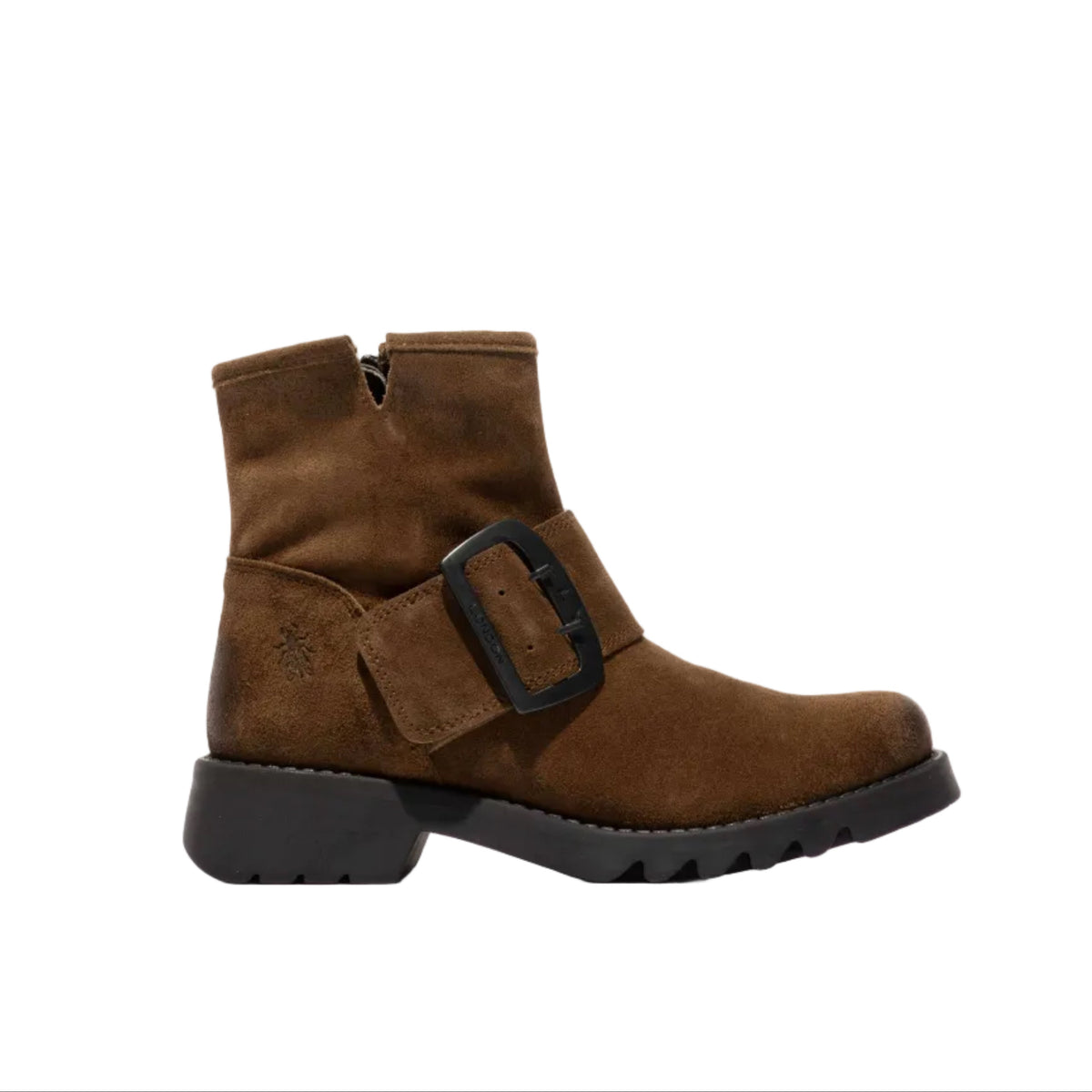 Brown Fly London ankle boot with a buckle at Sole Drifter Hahndorf