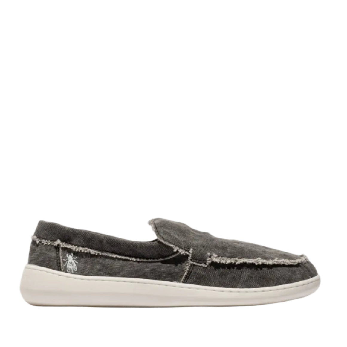 Fly London Chel black recycled cotton men's shoe at Sole Drifter