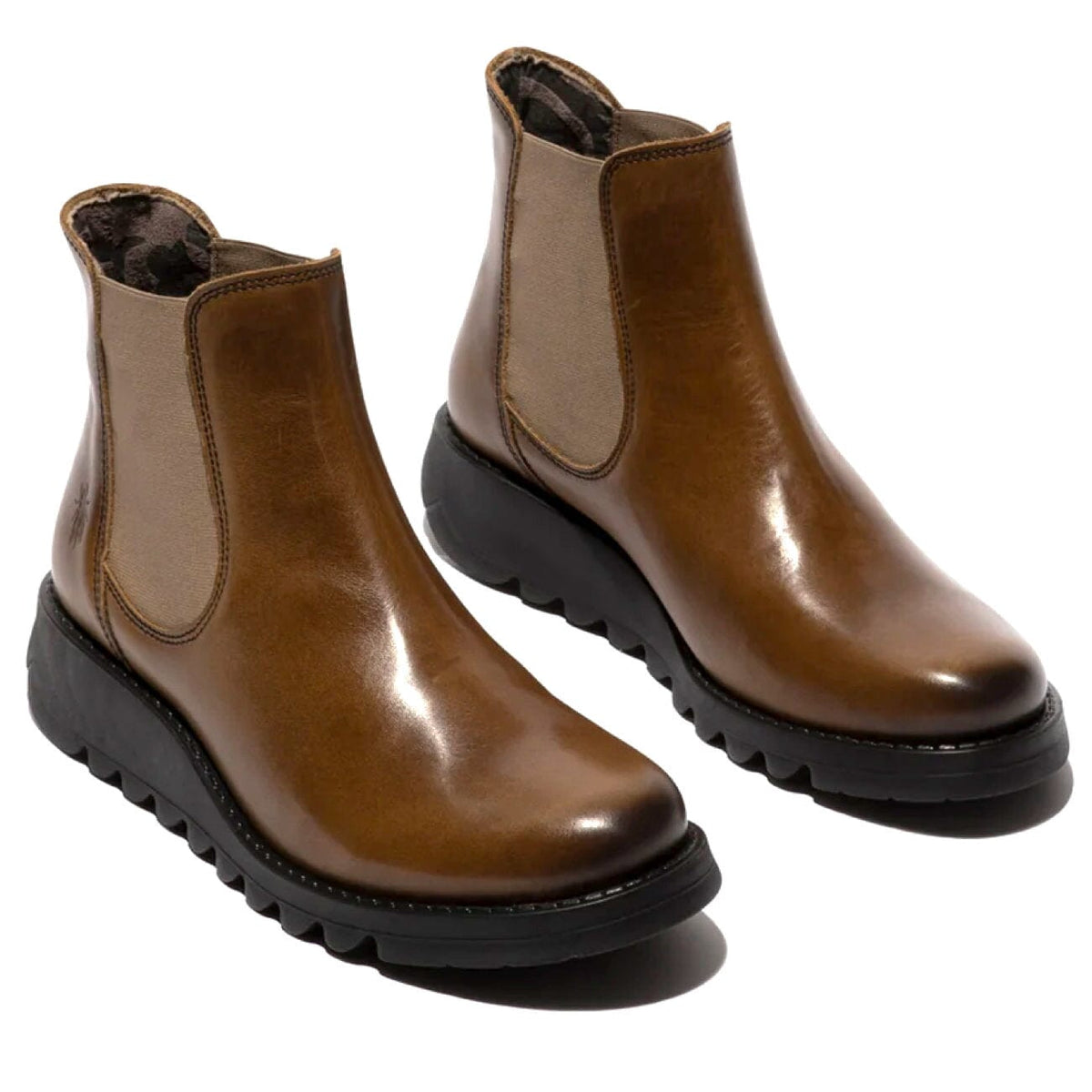 Fly London SALV Boot Leather Olive Boots Fly London 36 Petrol 