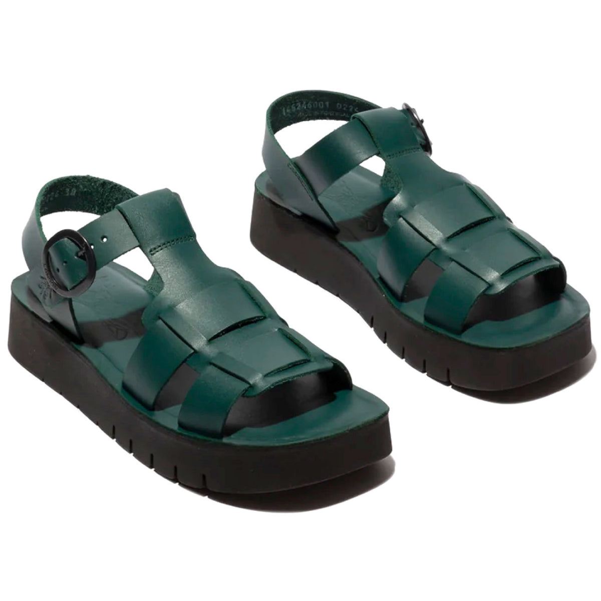 Fly London Sudy246 Sandals Brooklyn Leather Dk Moss