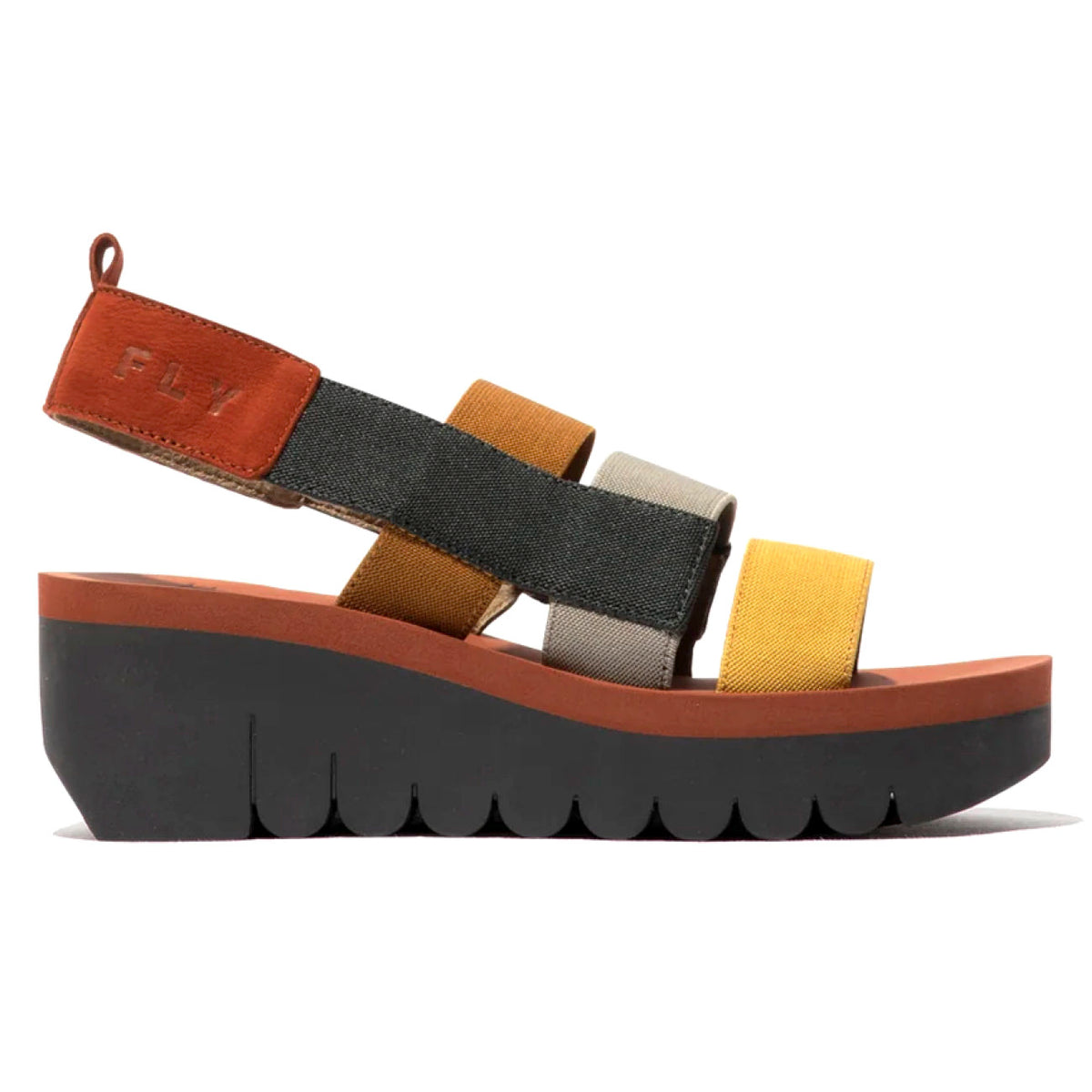 Fly London Yere847 Sandals Cupido Elastic Brick/Multicolour/Brick