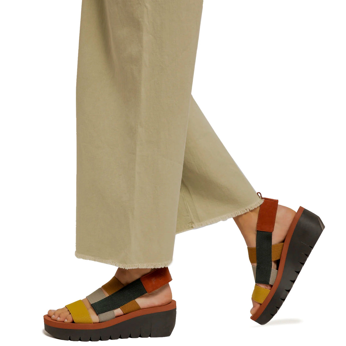 Fly London Yere847 Sandals Cupido Elastic Brick/Multicolour/Brick
