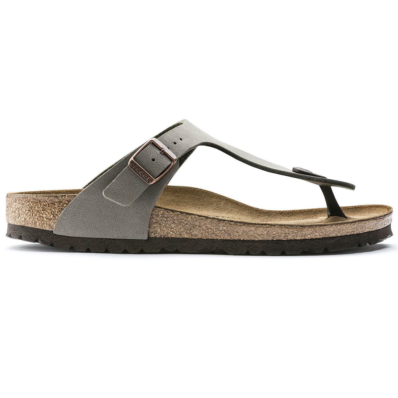 Birkenstock Gizeh Regular Fit Birko-Flor Stone Sandals Birkenstock Classic 35 Stone 