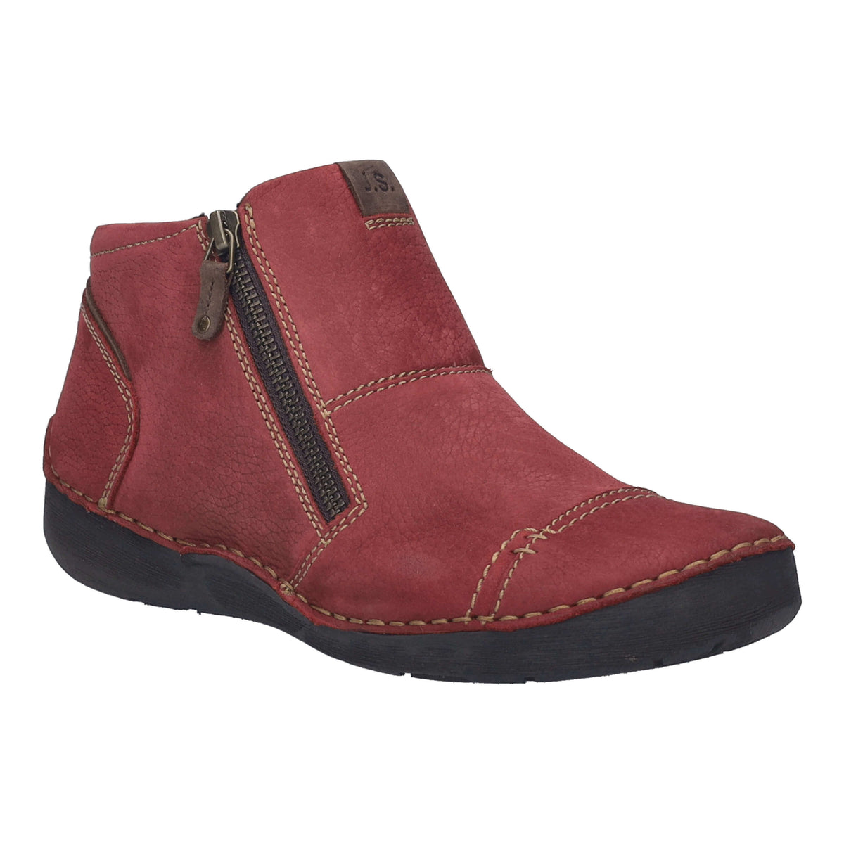 Josef Seibel Fergey 46 Boot Leather Rot Kombi