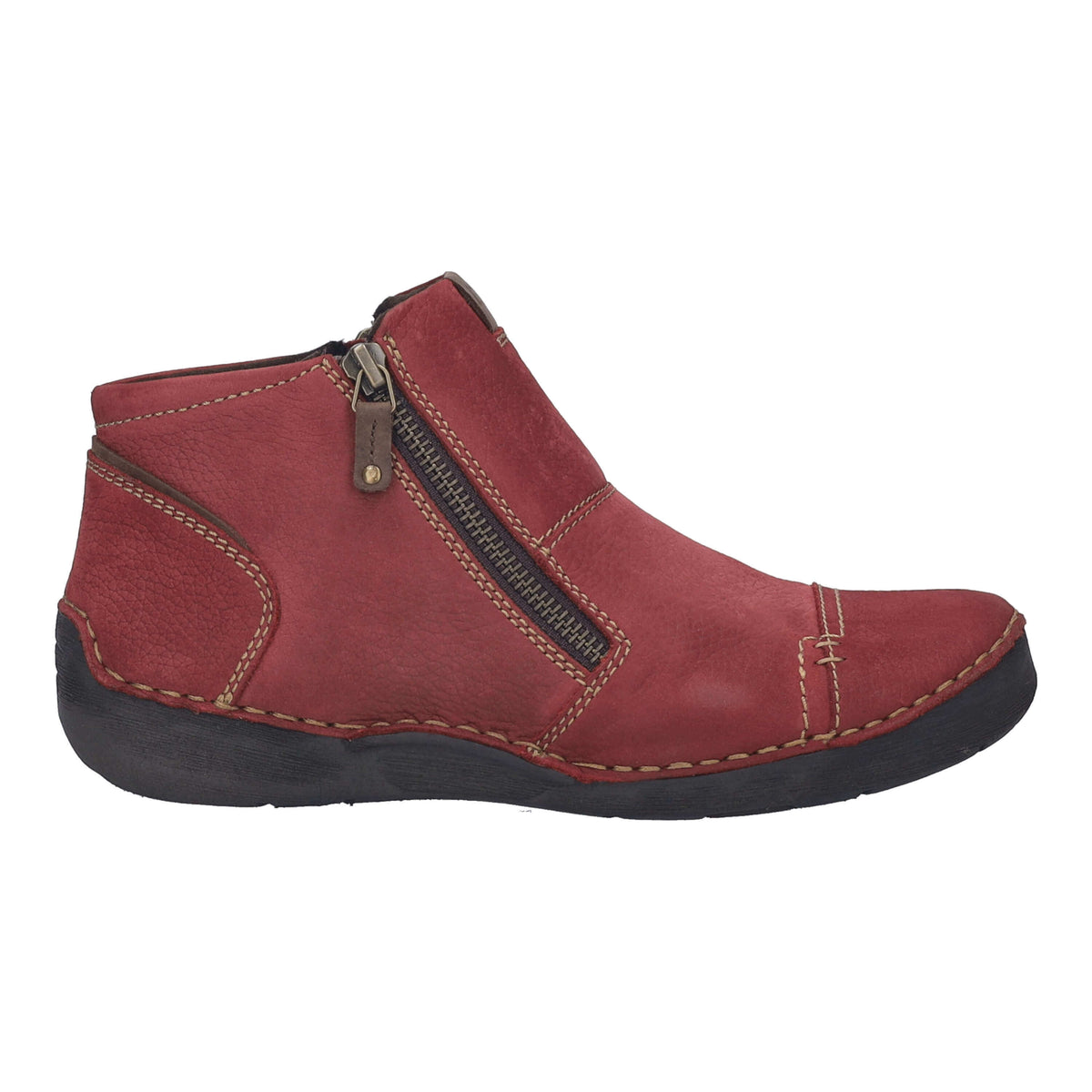 Josef Seibel Fergey 46 Boot Leather Rot Kombi