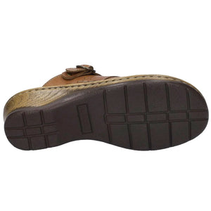 Sabot Femme Josef Seibel Catalonia 83 - Cuir Marron, Talon Bloc 4.5 Cm, Confortable Et élégant Pour L'été