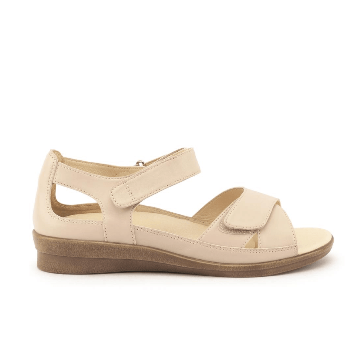 Klouds Tasha Plain Leather Sandal Almond