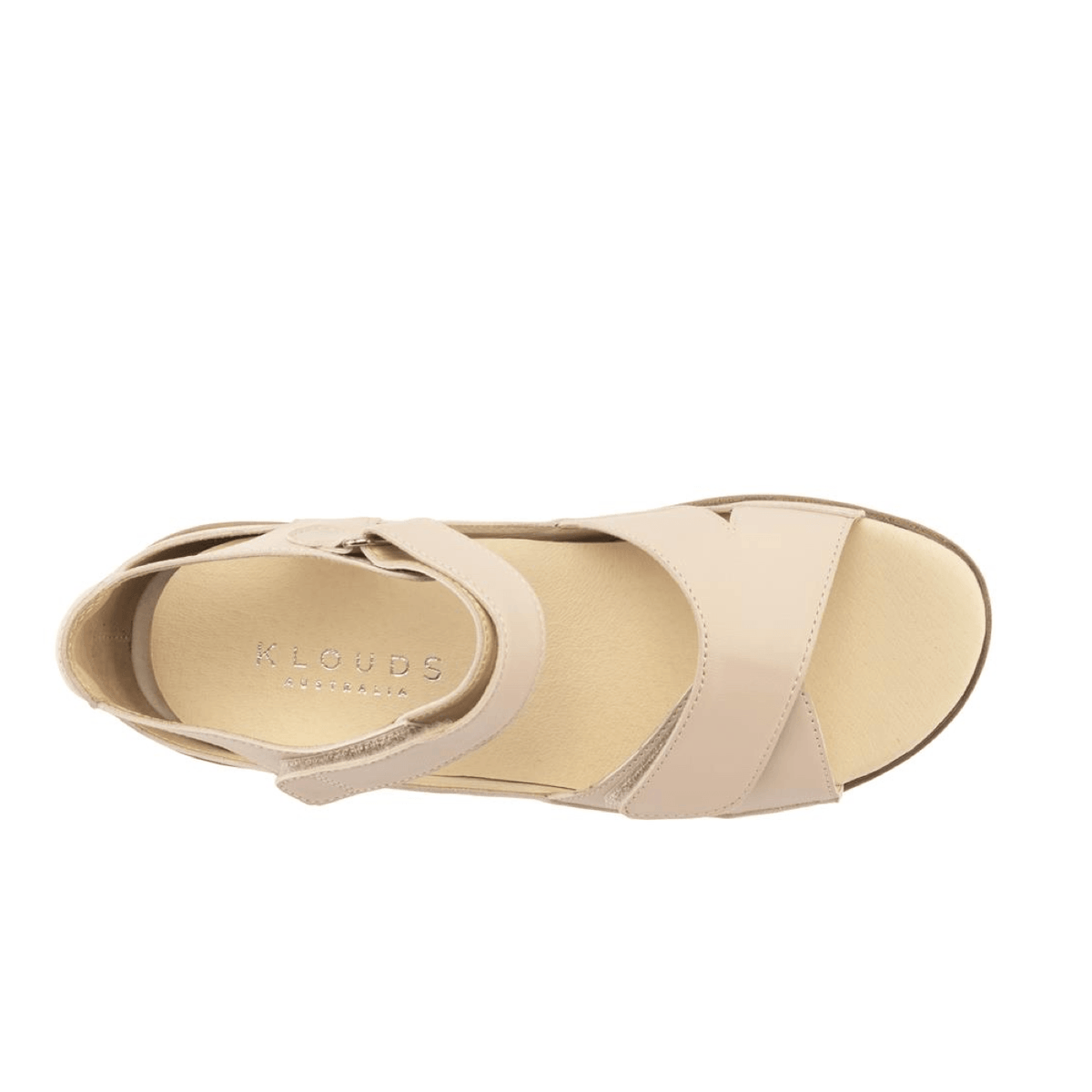 Klouds Tasha Plain Leather Sandal Almond