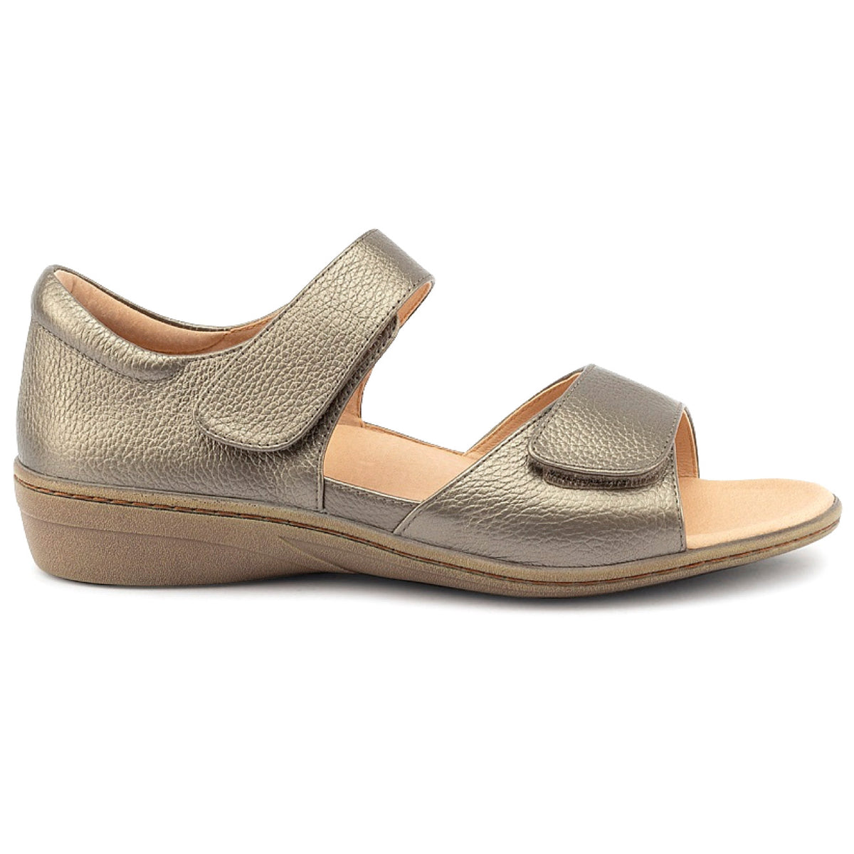 Klouds Violet Pebble Metallic Leather Sandal Metallic