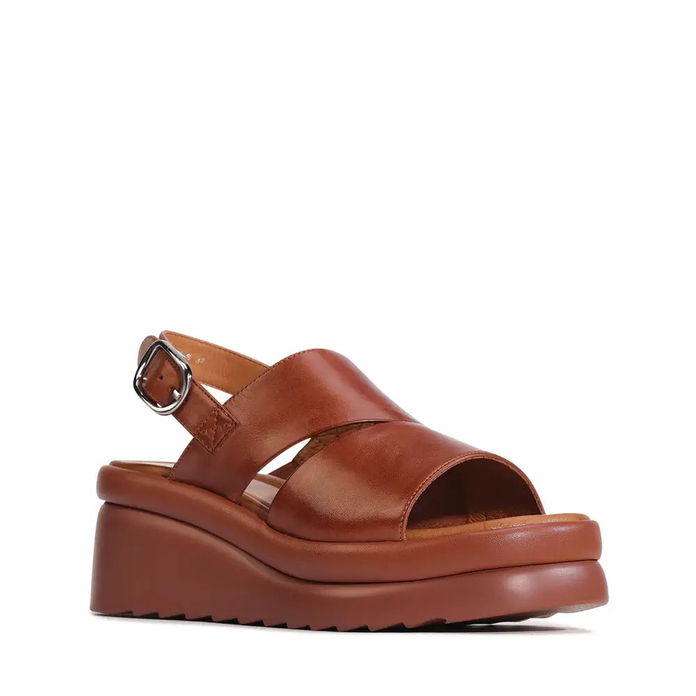 EOS Mentas Leather Sandal Brandy