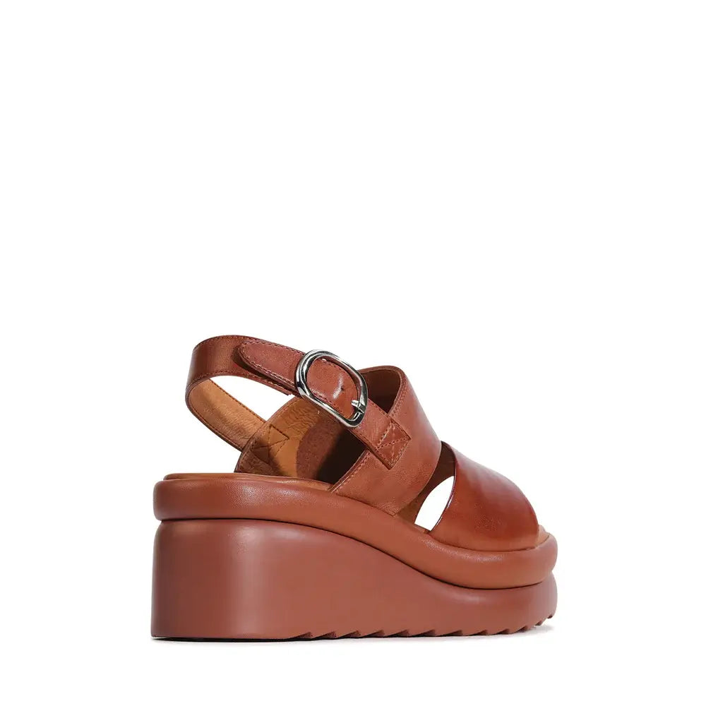 EOS Mentas Leather Sandal Brandy