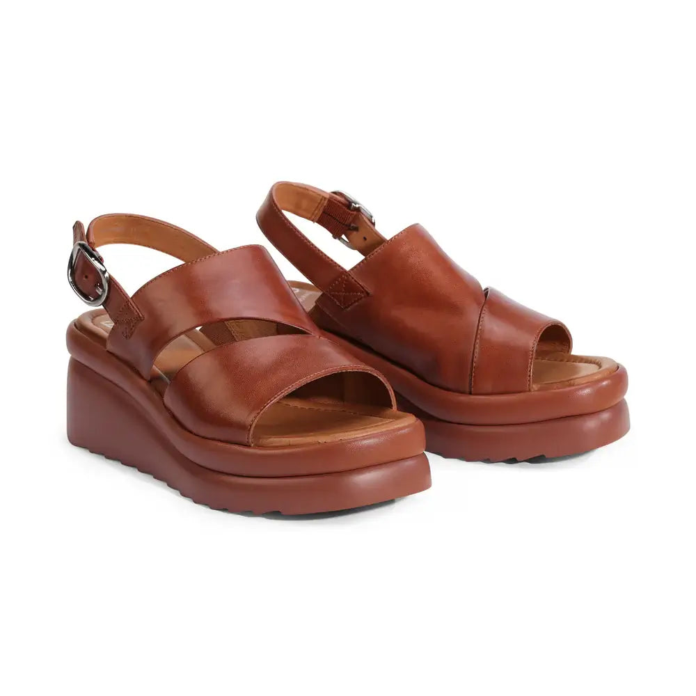 EOS Mentas Leather Sandal Brandy