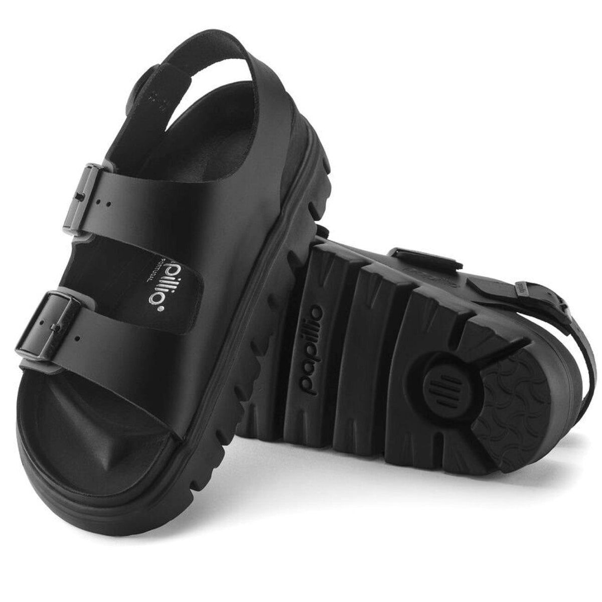 Birkenstock Seasonal, Milano Chunky Exquisite, Smooth Leather, Narrow, Black Sandals Birkenstock Seasonal 