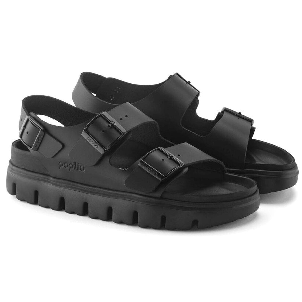 Birkenstock Seasonal, Milano Chunky Exquisite, Smooth Leather, Narrow, Black Sandals Birkenstock Seasonal 