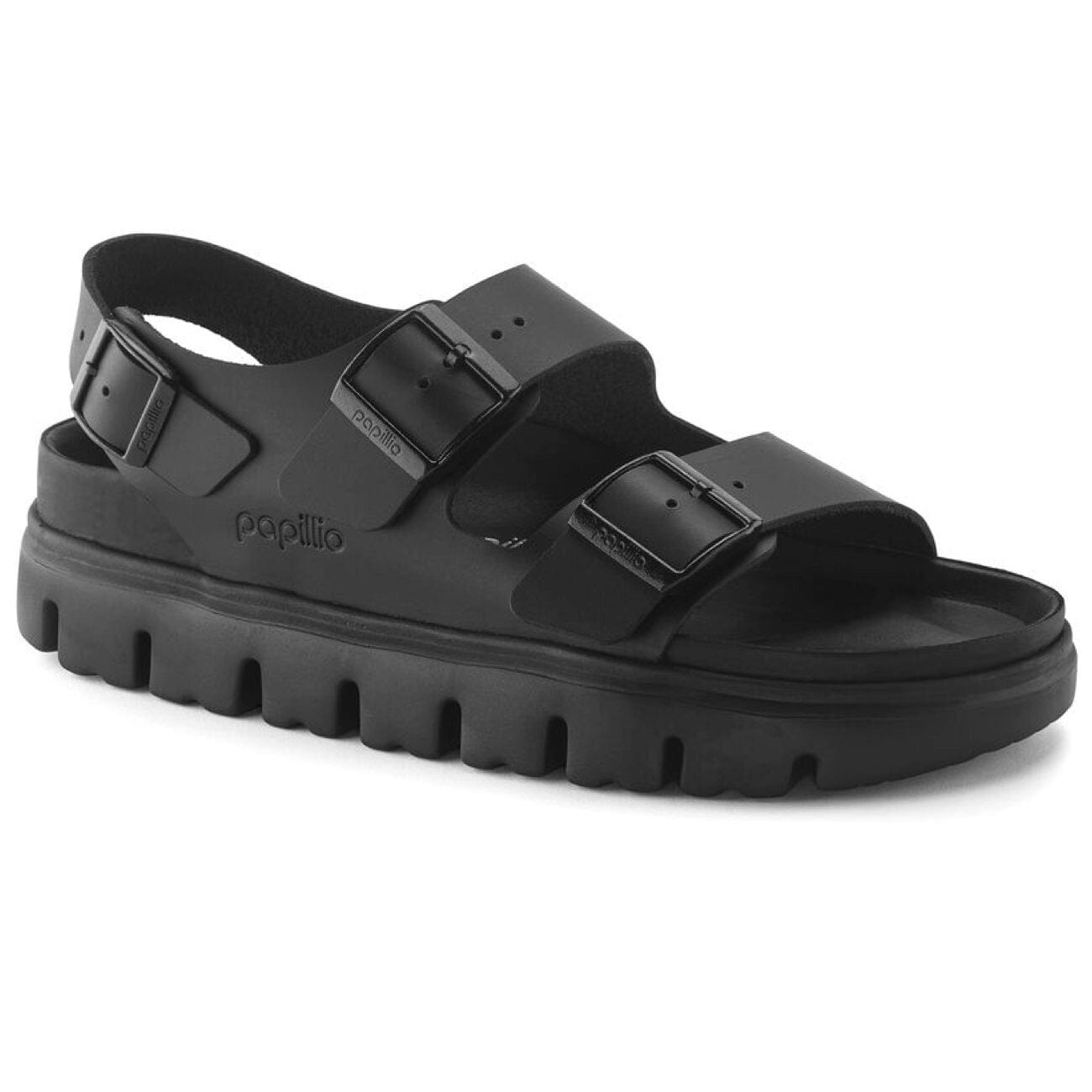 Birkenstock Seasonal, Milano Chunky Exquisite, Smooth Leather, Narrow, Black Sandals Birkenstock Seasonal 