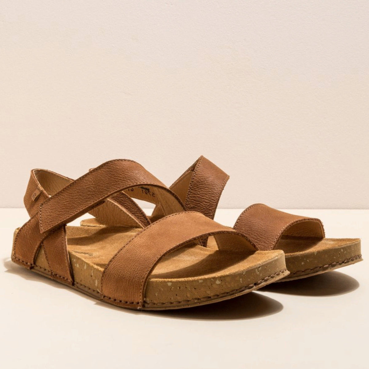 El Naturalista Balance Sandal Washed Nubuck Leather Wood