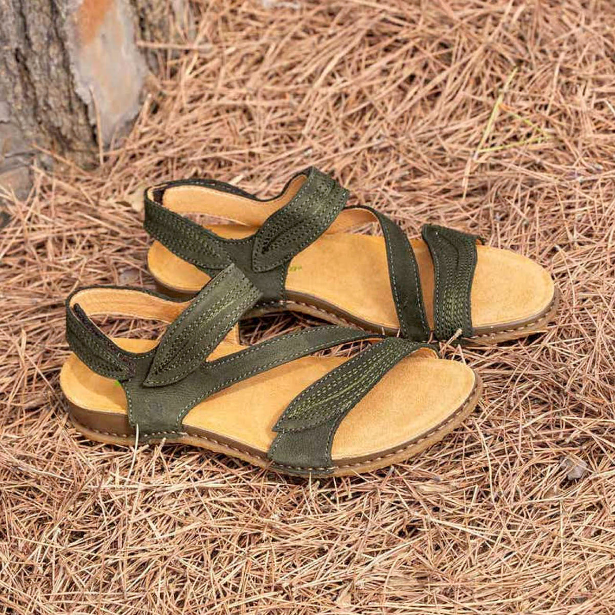 El Naturalista Panglao Sandal Washed Nubuck Khaki