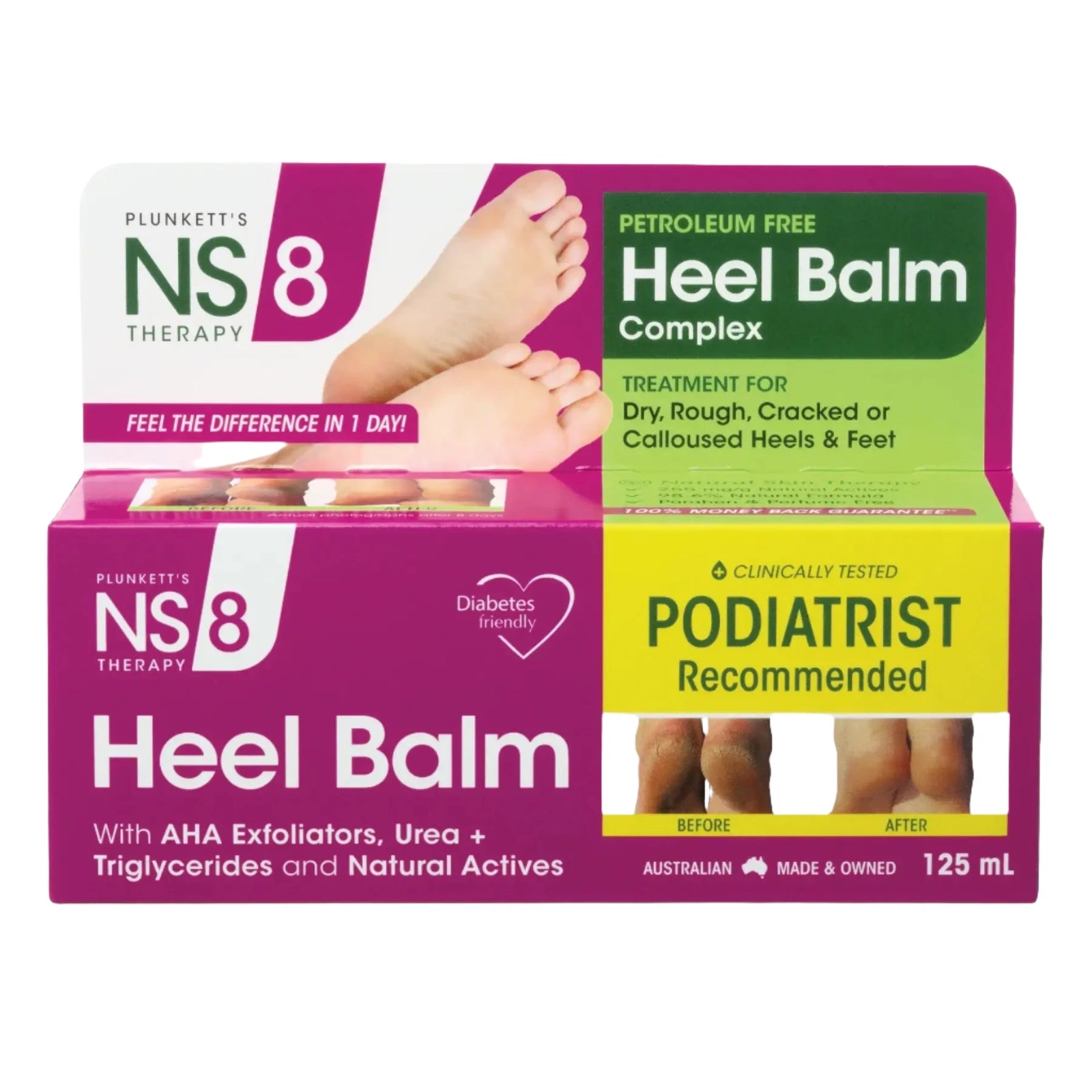 NS 8 Heel Balm Complex, 125ml Tube Skin Care Products Plunkett Heal Balm 