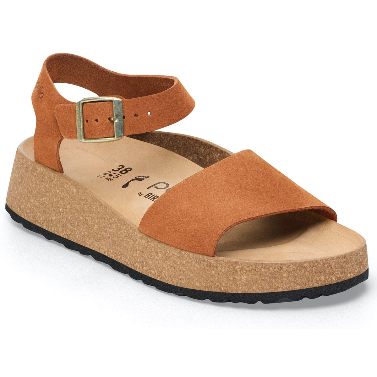 Glenda Nubuck Leather Narrow Fit Pecan Sandals Birkenstock Papillio 37 Pecan 