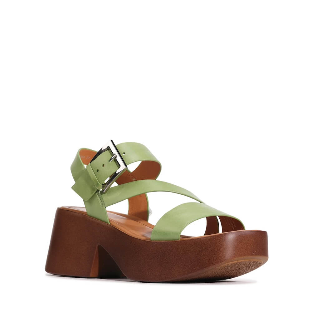 EOS Green sandal with brown platform sole at Sole Drifter Adelaide