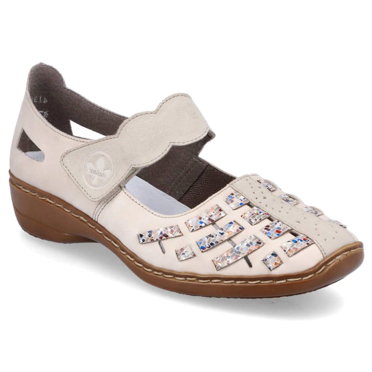 Rieker, Cliff, Shoe, Leather, Beige/Multi Colour Shoes Rieker Beige/Multi Colour 37 