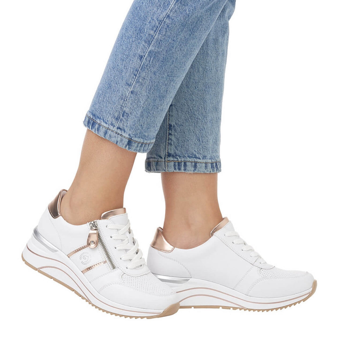 Rieker D0T04-80 Shoe Leather White